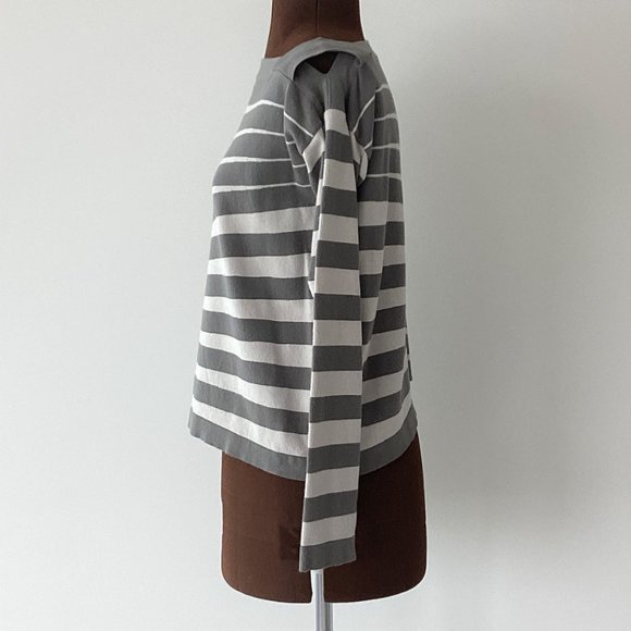 Annette Gortz Grey and Cream Striped Sweater - Picture 2 of 9